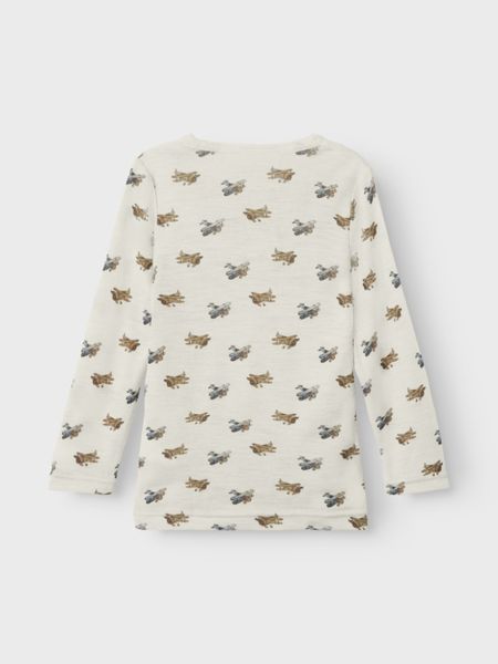 Ulltrøye Nalu Wool/Modal Slim Top Turtledove Lil Atelier