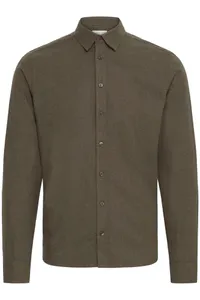 Hovedbilde Anton Langermet Skjorte Brushed Black Olive ...