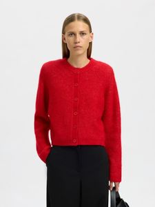 Hovedbilde Sia Ras Knit Cropped Cardigan Equestrian Red ...