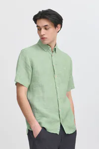 Hovedbilde Anton Skjorte Kortermet Malachite Green Melange ...