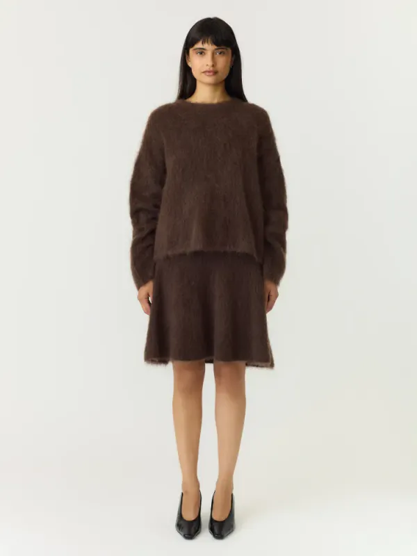 Tilde LS Mohair Blend Pullover Mole YAS