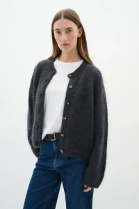 Hovedbilde Cardigan Jetra Mohair Dark Grey Melange In Wear 