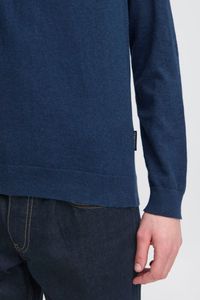 Hovedbilde Halfdan Crew Neck Knit Medieval Blue Melange - ...