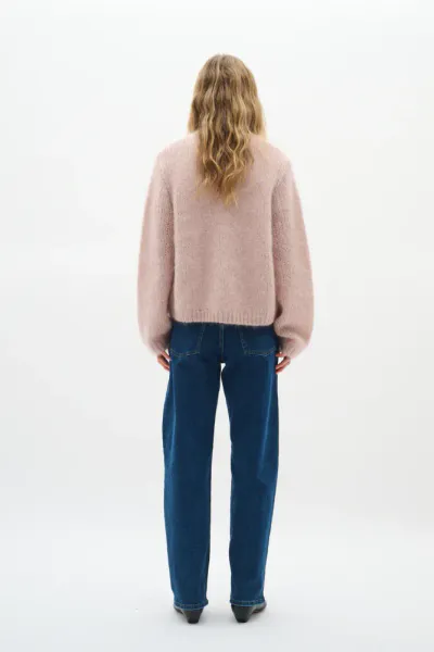 Cardigan Jetra Mohair Dusty Blush In Wear 