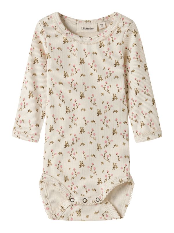 Lago Mau LS Slim Body Turtledove Rose Flower Lil Atelier