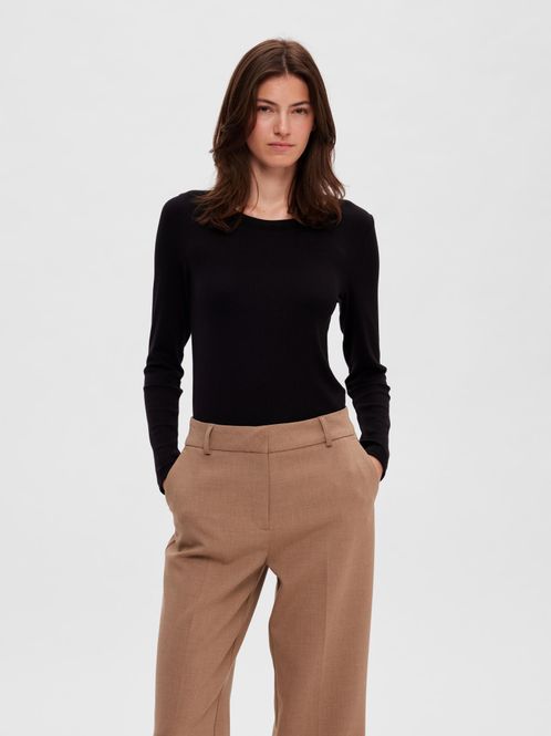 Hovedbilde Dianna LS O-Neck Black SELECTED FEMME