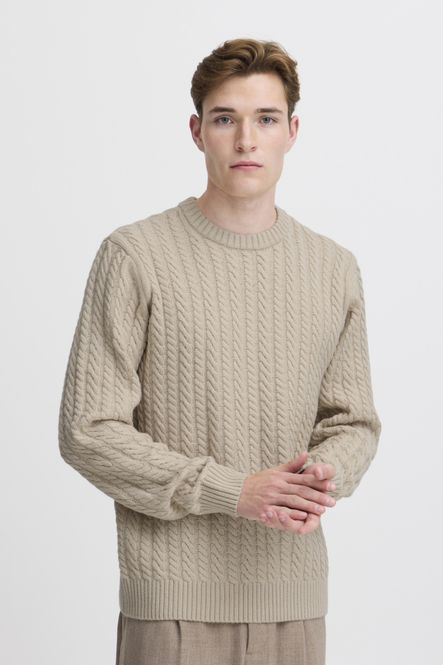 Hovedbilde Karl Cable Wool Knit Light Sand Casual Friday 