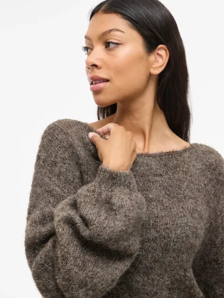 Vimarley LS Knit Pullover Falcon VILA