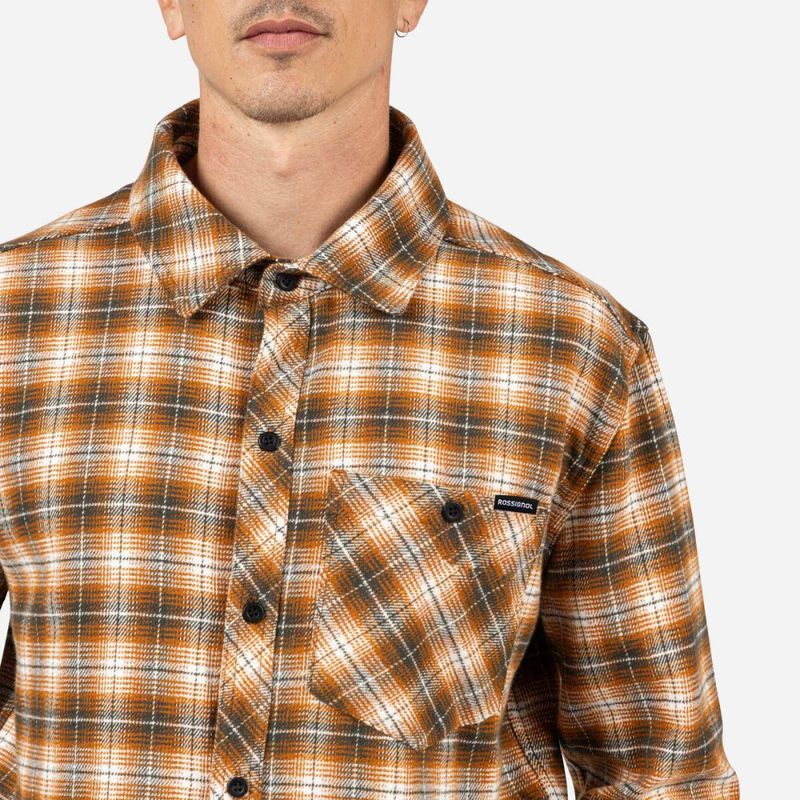 Men`s Ranch Plaid Shirt Fog Rossignol