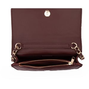 Hovedbilde Leather Quilted Mini Bag Maroon DARK