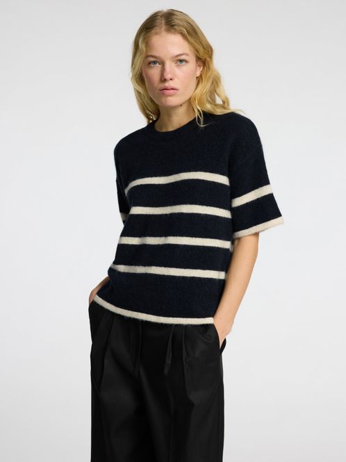 Hovedbilde Maline Liliana 2/4 Knit O-Neck Dark Sapphire ...