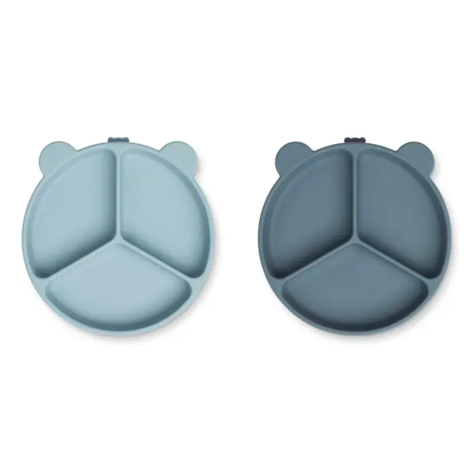Hovedbilde Stacy Divider Suction Plate 2pk Sea Blue/Whale ...