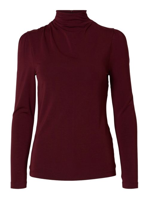 Hovedbilde Manja Langermet Drapey High Neck Top Zinfandel ...