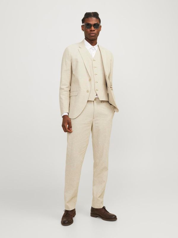 Rivera Linen Trouser Slim Fit Travertine Jack & Jones