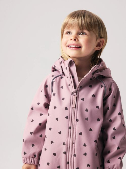 Hovedbilde Softshelldress Alfa Woodrose Hearts Name It 