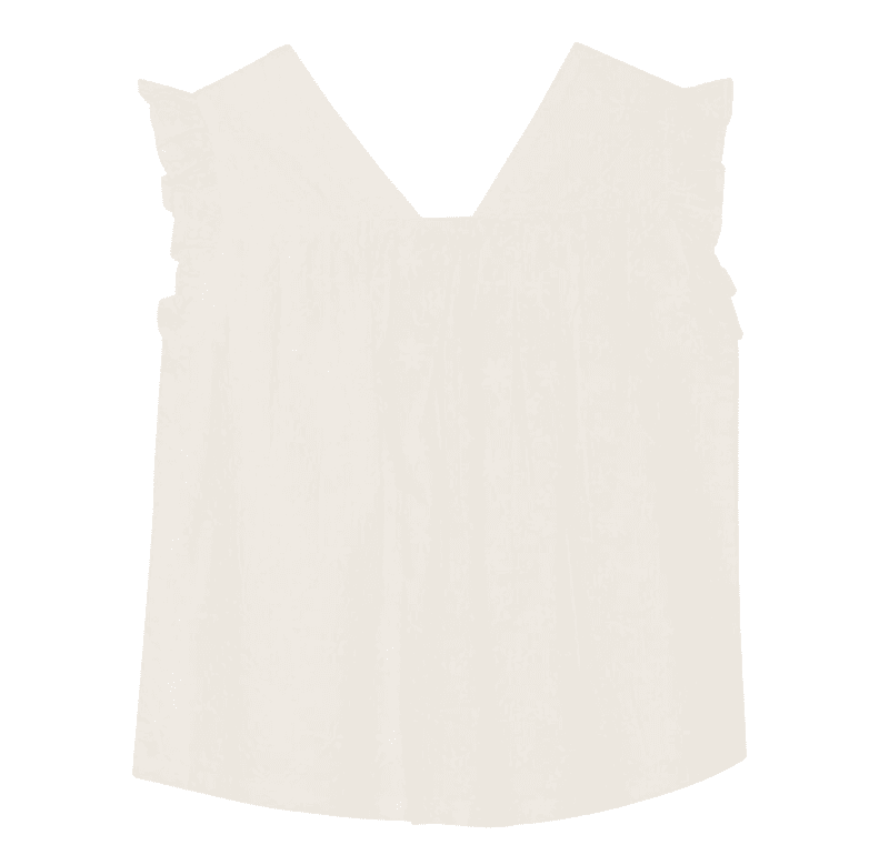 Top Embroidery Cloud Creamie 