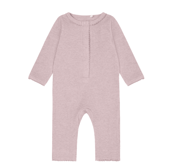 Hovedbilde Nyfødt Drakt Romper Pale Mauve Melange Fixoni 