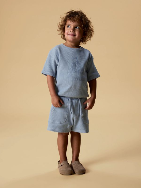 T-Skjorte Harun Loose Sweat Dusty Blue Lil Atelier