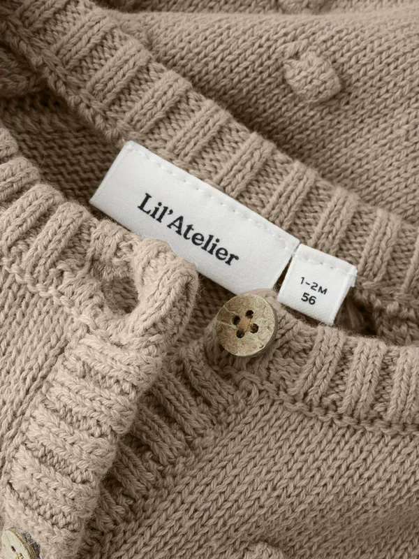 Gable Knit Cardigan Unisex Oxford Tan Lil Atelier 