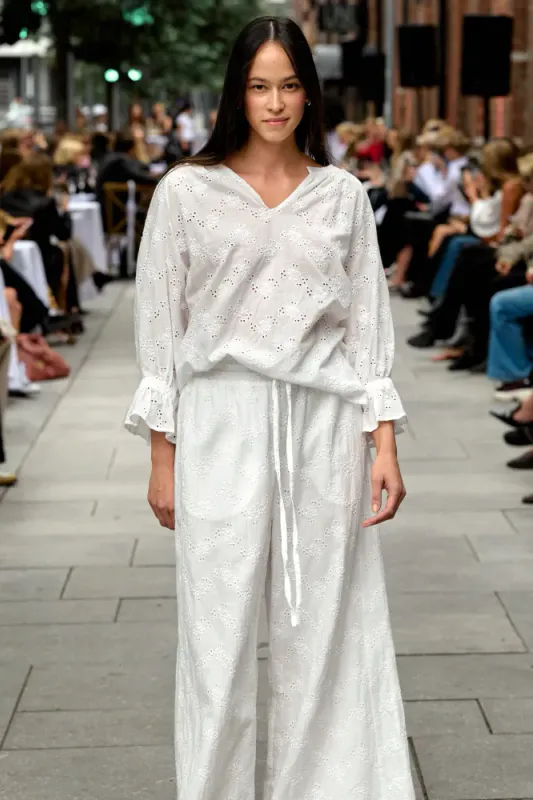 Ladd Lace Blouse White Line Of Oslo