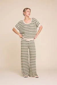 Hovedbilde Romeo Stripe Top Beige/Army Line Of Oslo